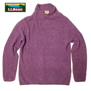 L.L. Bean Light Wool-Blend PurpleRollneck Sweater